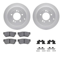 Dynamic Friction Company Rear Geospec Brake Rotors with 5000 Advanced Brake Pads includes Hardware 4512-03129