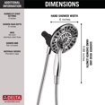 thumbnail image 3 of Delta In2ition 2-In-1 Shower Head 4 Sprays 60” Stainless Steel Hose Chrome 75490, 3 of 6