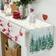 thumbnail image 5 of Christmas Table Runner Watercolor Snow Tree, Xmas Table Decorations 13x72 Inch, Beige Pine Tree Snowflake Merry Christmas Table Runner, for Christmas Table Centrepiece, Indoor Outdoor Home Party, 5 of 6