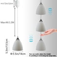 thumbnail image 4 of FSLiving J-Type Track Light Pendants Restaurant 2.4GHz 3-Zone Remote Control Stepless Dimming Juno Track Light Adjustable Cord Length Frosted White Glass Bell Shade Chrome Socket for Kitchen Island, 4 of 8