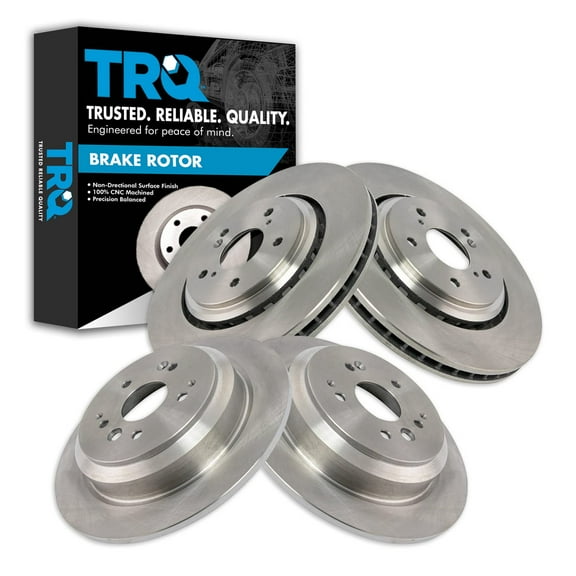 TRQ Front and Rear Brake Rotors Set Fits Select 2014-2016 Acura MDX
