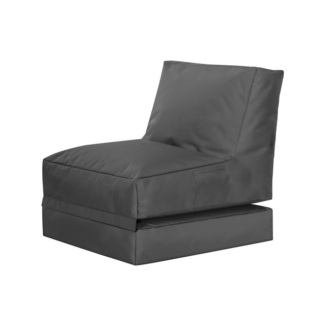 Gouchee Home Twist Brava Grey Bean Bag Chair – Water-Repellent Polyester Oxford Fabric with Polystyrene Bead Filling, Suitable for Adults and Teens, Convertible Seating for Living Room or Dorm