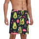 thumbnail image 2 of Balery Avocado Love Pantalones cortos de pijama de punto de algodón para hombre con cinturilla y bolsillos-3X-Large, 2 of 6