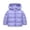 Purple, variant on Wilark Toddler Girls Hooded Coats with Pockets Long Sleeve Winter Thickened Cute Casual Quilted Jacket Pink 1-6