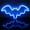 Blue, variant on LED Neon Bat Lights Blue, Bat Shape Neon Signs Night Lights Battery Operated Desk Table Lamp for Bedroom, Bar, Wall, Halloween Decor-Bat with Holder Base(Blue)
