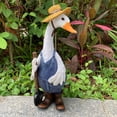 thumbnail image 3 of ANHXN Garden Statue Duck, Indoor and Outdoor Decoration Cute Duck Art Decoration Goose Statue Courtyard Home Garden Terrace and Office Decoration (1 piece), 3 of 7