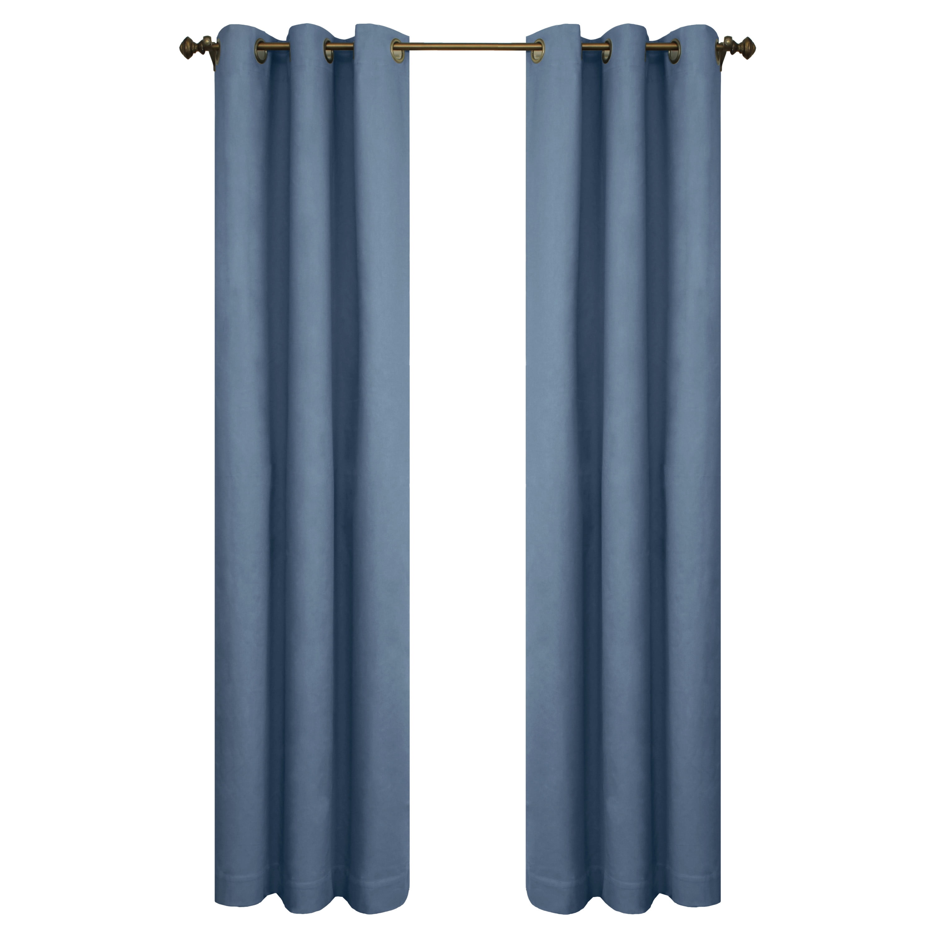 Winmate Insulated Cotton Grommet Curtain Panel - Pair each 40" x 72" in Blue