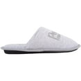 thumbnail image 4 of ABSOLUTE FOOTWEAR Womens Positive Quote Striped Padded Insole Slip On Mule Slippers - Grey - Medium (US 7-8), 4 of 7