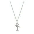 thumbnail image 1 of Uinagy Women's Crown 26 English Letters Full Diamond Pendant Necklace Silver, 1 of 1