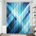 thumbnail image 2 of 72x72 Inch Fabric Shower Curtain Waterproof Polyester, Abstract Geometric Print, 2 of 6