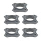 thumbnail image 2 of 5 piezas de soporte de rodillo antideslizante para micrófono, anillo redondo para micrófono gris, 2 of 7