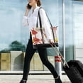 thumbnail image 5 of FORMRS Canvas Laptop Tote Bag for Women with 15.6" Computer Compartments Shoulder Handbag, Beach Crab, 5 of 7