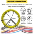 thumbnail image 2 of INTBUYING 8mm 100m Fish Tape Continuous Fiberglass Wire Cable Running Rod Duct Rodder Fishtape Puller with Steel Reel Stand Brake (0.31in/328ft), 2 of 9