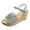 Green, variant on Women's Platform Wedge Dressy Sandals Trendy Casual Faux Wood Chunky High Heels Peep Toe Ankle Strap Summer Shoes for Daily Vacation Beige Size 7