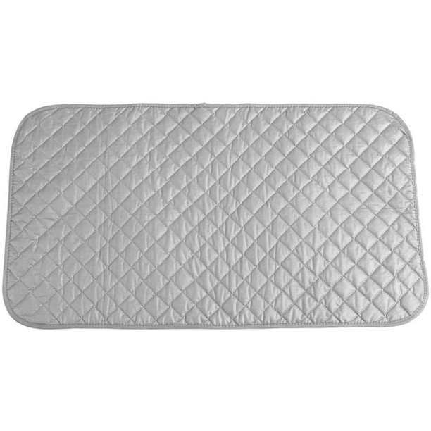 Tabla de planchar de 48 x 85 cm, tapete para planchar, tapete acolchado gris para lavandería, tablero resistente al calor para lavadora secadora, alternativa portátil a la cubierta de hierro, 1 unida