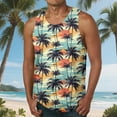 thumbnail image 2 of Taqqpue Mens Plus Size Tank Tops Casual Crewneck Hawaiian Sleeveless Shirts Quick Dry Graphic Beach Coconut Tree Gym Tank Top, 2 of 5