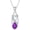 Amethyst Purple, variant on 925 Sterling Silver Celtic Knot Good Luck Irish Pendant Necklace with 12 Months Birthstone, Christmas Birthday Jewelry Gifts for Women