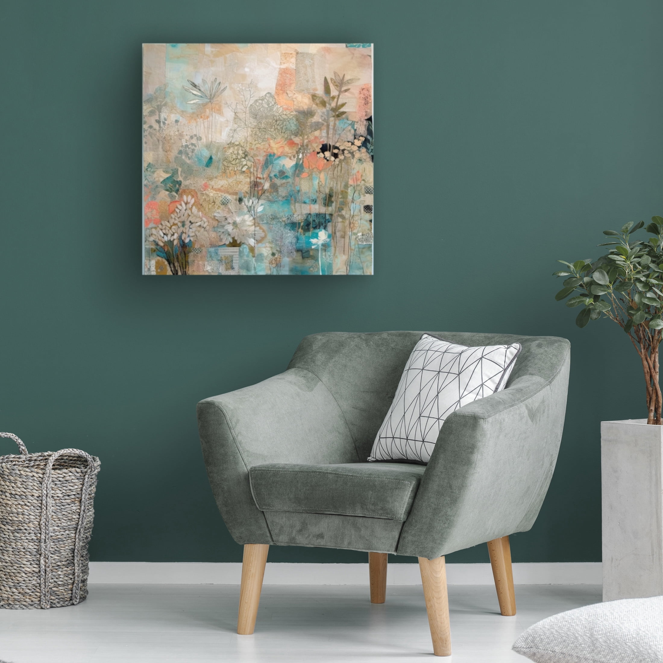 Canvas Wall Art - Sasha 'Last Time I Saw You III' Wall Art for Living Room, Bedroom, or Office Décor by Trademark Fine Art - 14 x 14 Inches
