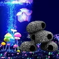 thumbnail image 4 of Decoración apilable de acuario Sunnimix Piedra oculta para gambas cichlidas oculta para la cría de peces tanque de desove 4 piezas, 4 of 7