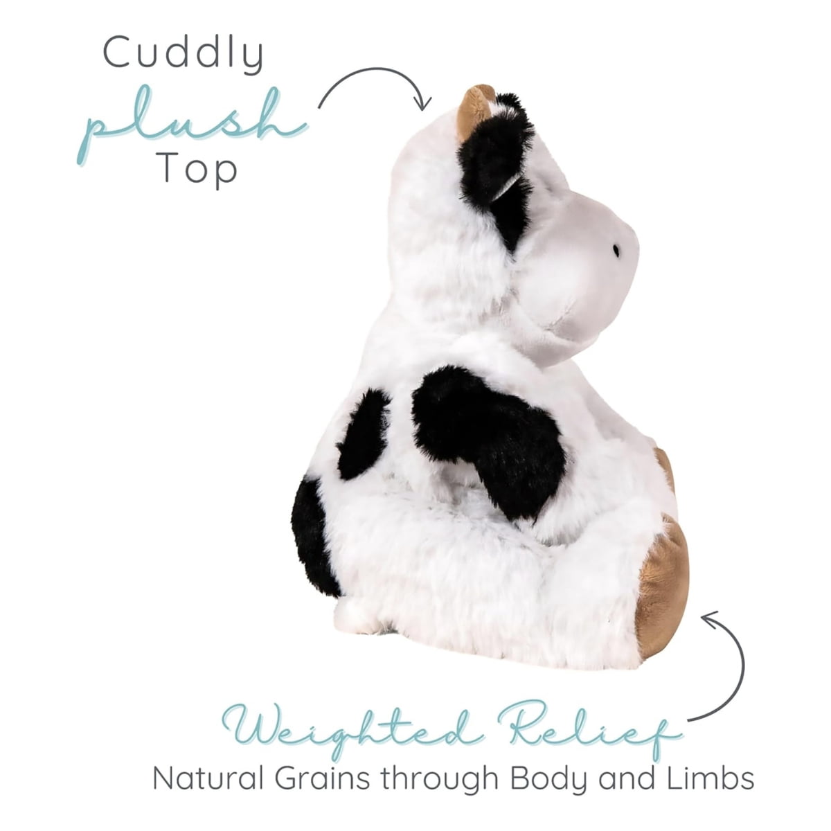 Send A Pet Weighted Warmable Cow Plush with Sympathy & Condolences Message Card – Personalized Gift, Gift‑Ready