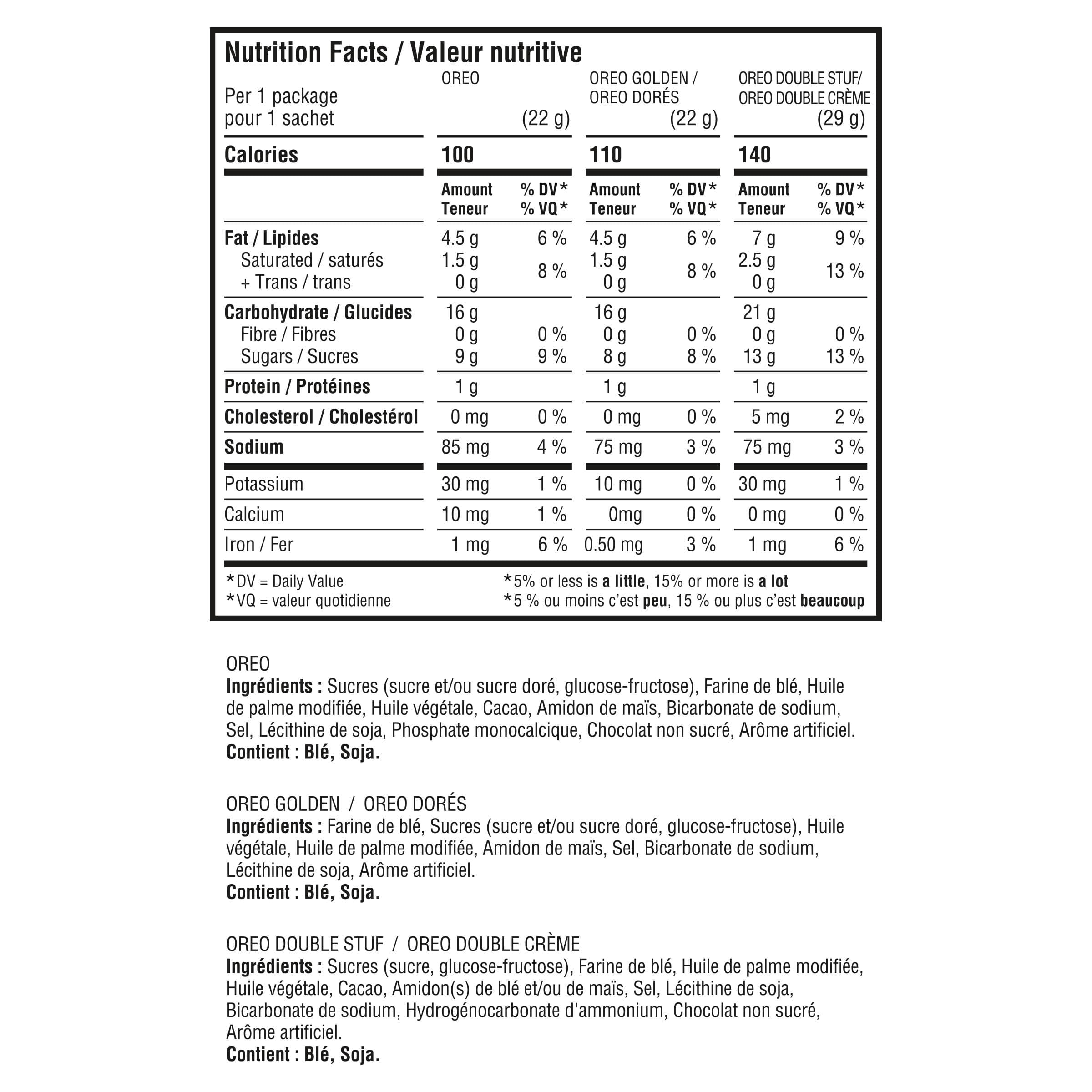 OREO, 20 Snack Packs (Individually Wrapped), 40 Cookies, School, Lunch, Birthday Party, Bulk Variety Pack of OREOs Original Chocolate & Double Stuf & Golden Vanilla Sandwich Cookies, 482 g
