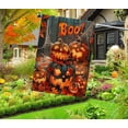 thumbnail image 2 of Halloween Witch House Flag 28x40 Double Sided Outside, Stained Glass Burlap Halloween Yard Flag for Fall Holiday Outdoor Decorations, 2 of 7