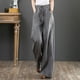thumbnail image 1 of Pantalones de mujer de algodón y lino artísticos de primavera y verano Pantalones holgados de pierna ancha de talla grande Pantalones de cintura alta Pantalones rectos Pantalones de lino, 1 of 4