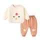 thumbnail image 1 of Gibobby Conjunto de ropa para bebé y niño pequeños Niños pequeños Bebés Niños Niñas Sudadera Pullover Tops Pantalones de algodón Pantalones Traje Conjunto(Beige,6-12 Months), 1 of 3