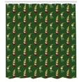 thumbnail image 3 of Gnome Shower Curtain, Elves with Dove Birds and Watering Clove Cartoon Style Composition, Fabric Bathroom Set with Hooks, 69W X 75L Inches Long, Forest Green Ruby Vermilion, by Ambesonne, 3 of 3