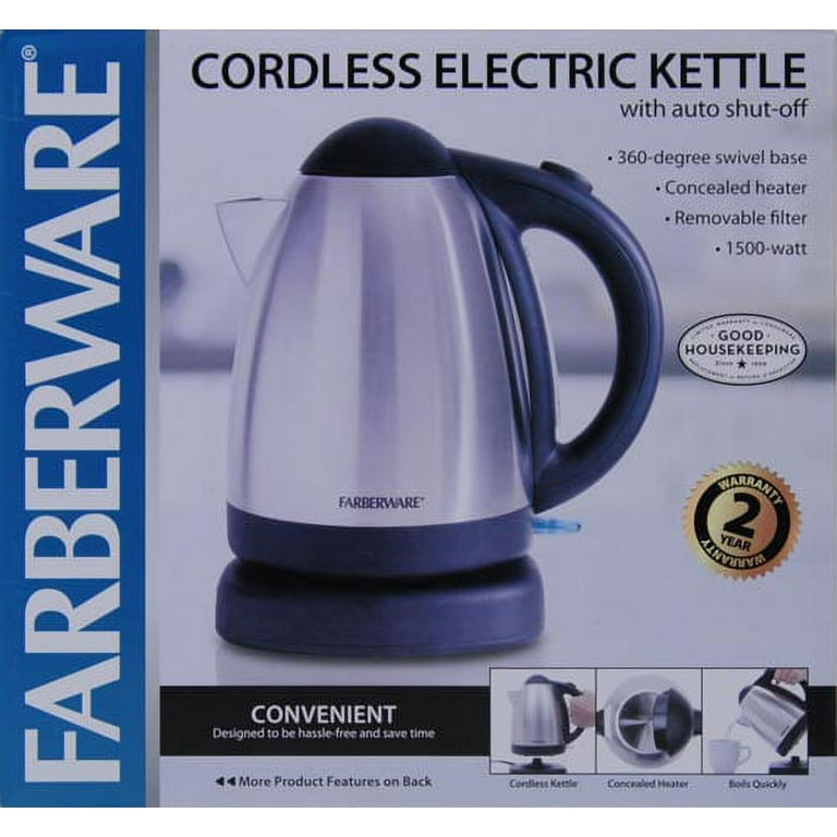 Farberware FW 1.7 Litre Touch Electric Kettle,Double Wall,Stainless Steel -  Tea Kettles - Avondale, Arizona, Facebook Marketplace