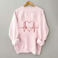 thumbnail image 4 of Inverlee Valentines Day Sweatshirt Women Sweet Love Heart Print Sweatshirts Work Pullover Sweater Tops Round Neck Holiday Valentine's Day Gifts, 4 of 4