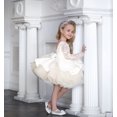 thumbnail image 4 of Vestido de novia para niñas europeas y americanas con lentejuelas, actuación de presentadora de cumpleaños, falda corta para niña de las flores, 4 of 6