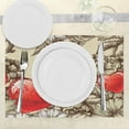 thumbnail image 3 of Ambesonne Love Place Mats Set of 4, Flowers and Butterfly, Standard Size, Beige Brown Red, 3 of 6