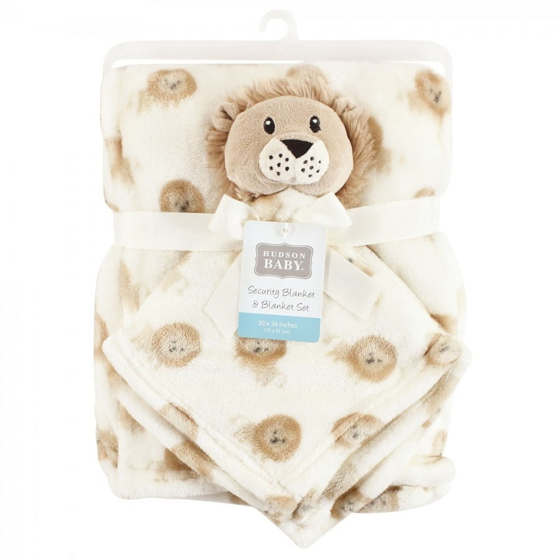 Hudson Baby Infant Girl Plush Blanket with Furry Binding and