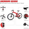thumbnail image 4 of Ambifirner 26 Inch Folding Mountain Bike: Men Mountain Bike 21 Speed,High Carbon Steel ,Disc Brake Folding Bikes for Adults/Men/Women Red, 4 of 8