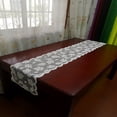 thumbnail image 4 of TIELUTT Pearl White Maple Leaf Lace Tablecloth for Buffet Table Parties Rectangle Fitted Tablecloth with Elastic Fitted 6ft Tablecloth Tablecloth Sweeper Table Cloth Kitchen Table 70 X 70 Coffee Tabl, 4 of 8
