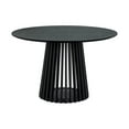 thumbnail image 4 of Pasadena Echo 6 Piece Round Dining Set with Buffet in Black Oak Finish with Faux Leather, 4 of 9