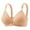 Beige, variant on Womens Seamless Bras No Underwire Supportive Wireless Push Up Front Closure Bralette Comfort Bra Yellow 36
