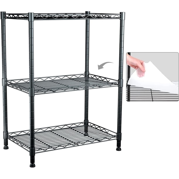 Estantes de almacenamiento de 3 niveles, unidad de estantes de alambre, organizador de estantes de metal ajustables de pie, estantes de almacenamiento para restaurante, garaje, despensa, cocina,
