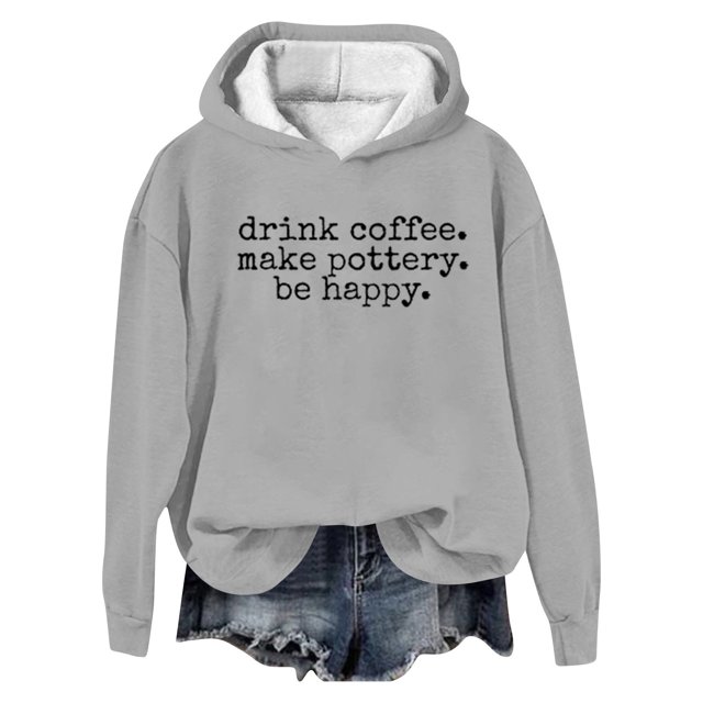 WEAIXIMIUNG Sweat à Capuche pour Femmes, Mode Graphique Tendance, Imprimé Lettre, Coupe Ample Décontractée