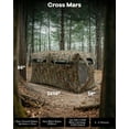 thumbnail image 4 of Towallmark Hunting Blind, Pop Up Ground Blinds for 4-6 People, 116" 58" 66" H with 270° See Through Windows and Silent Magnetic Door, Lightweight for Outdoor Hunting, 4 of 7