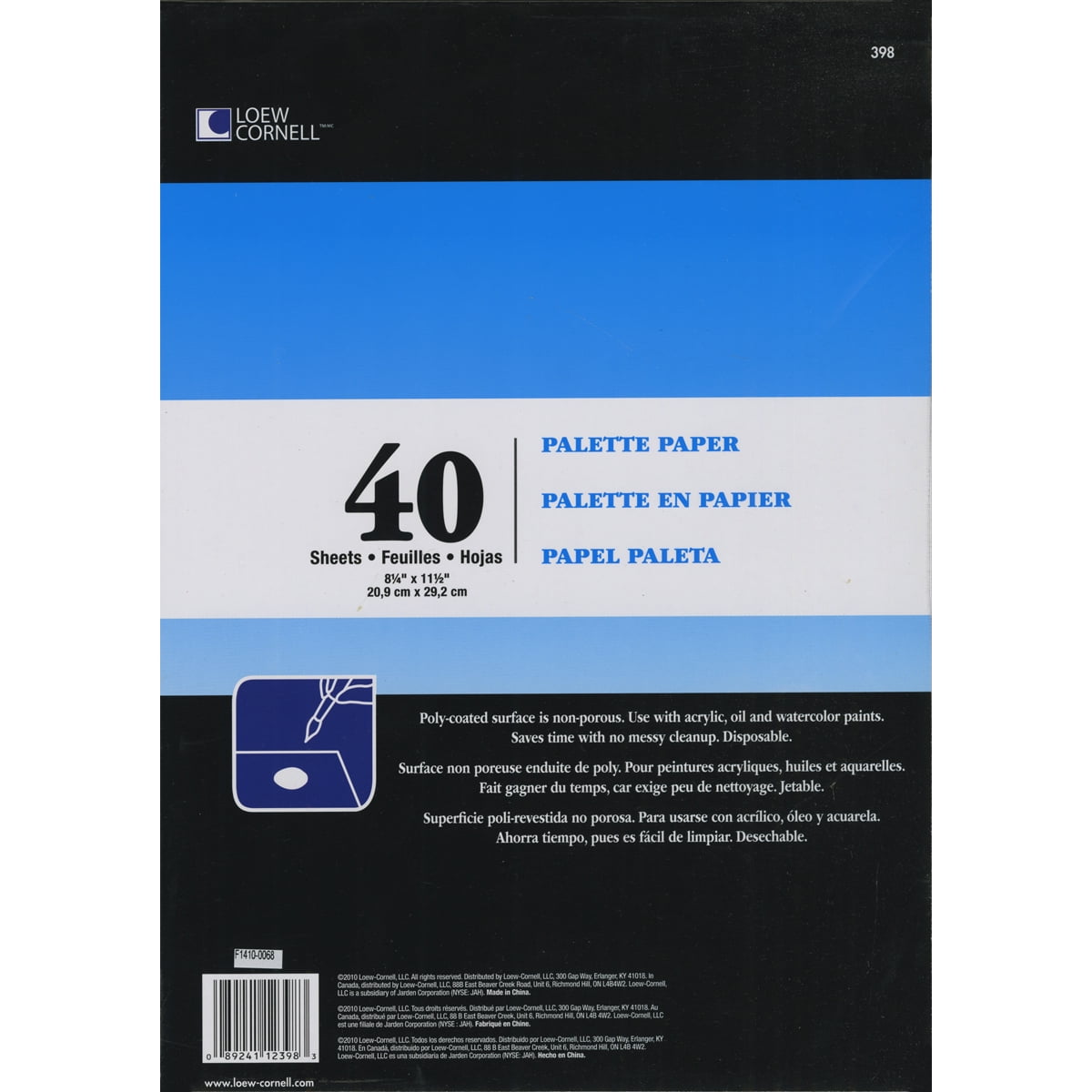 LoewCornell Palette Paper Pad, 40 Sheets per Pack