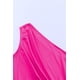 thumbnail image 3 of ABPHQTO Vestido cruzado de tulipán de un hombro con cintura anudada rosa para mujer, 3 of 5