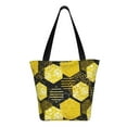 thumbnail image 3 of Haiem Geometric Pattern with Bee Pattern Shoulder Bag - Durable and Spacious Tote Bag,Versatile Shopping Bag, 3 of 9