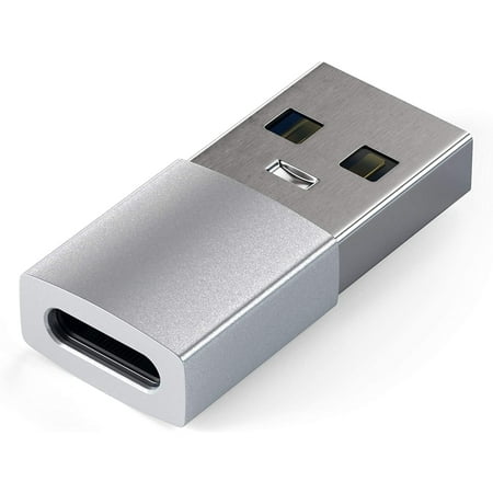 Satechi Type-A to Type-C Adapter Converter - USB-A Male to USB-C Female - Compatible with iMac, MacBook Pro/MacBook, Laptops, PC, Computers and More (Silver)