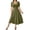 Army Green, variant on Stamzod Women's Plus Size Wedding Guest Dress Summer Short Sleeve V-Neck Lace Patchwork Midi Dress Flowy A Line Elegant Cocktail Party Dresses Red XXXXXL