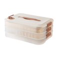 thumbnail image 1 of Luzkey Food Storage Container Dumpling Storage Box Reusable Freeze Box Food Preservation Box Refrigerator Organizer for Snack Fridge Three Layers, 1 of 8
