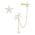 thumbnail image 1 of Finos Aretes Margarita Swarovski Trepadores Clip Oro 14k Lam, 1 of 8