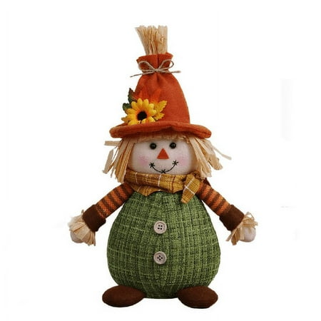 Guanhe Fall Decorations for Home Thanksgiving Straw Hats Doll, Handmade Figurines Gift Harvest Indoor Front Porch Tabletop Decor Christmas Gifts