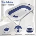 thumbnail image 4 of Bebbly Bañera para Bebé con Soporte Metálico, Tina 2 en 1 con Cambiador, Altura Cómoda para Mamá, Compartimentos y Repisa, Plegable y Segura, Ideal para Baño, Cambio y Almacenaje (Blanco), 4 of 8